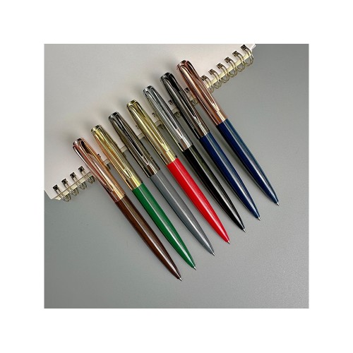 Ручка металлическая шариковая "Napoli", красный/золотистый