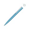 Металлическая шариковая ручка soft touch "Brush gum", голубой