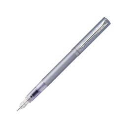 Перьевая ручка Parker Vector XL Silver Blue CT, цвет чернил blue, перо: F/M, в подарочной упаковке.