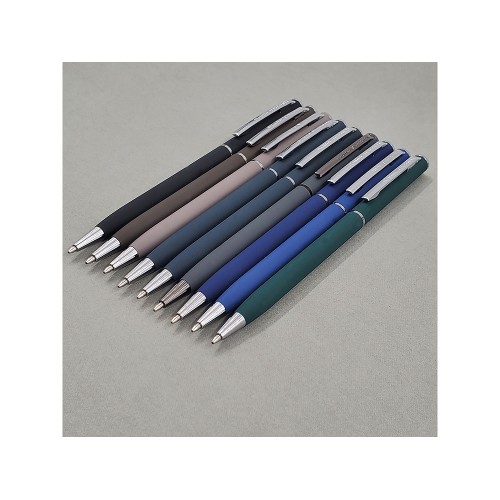 Ручка шариковая автоматическая BrunoVisconti® "PALERMO" цвет корпуса зеленый, soft-touch, 0.7 мм