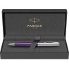 Шариковая ручка Parker Sonnet Essentials Violet SB Steel CT, цвет чернил black, перо: M, в подарочной упаковке.