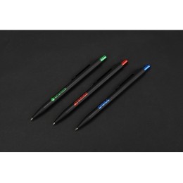 Ручка металлическая шариковая «Blaze» с цветным зеркальным слоем, черный/красный