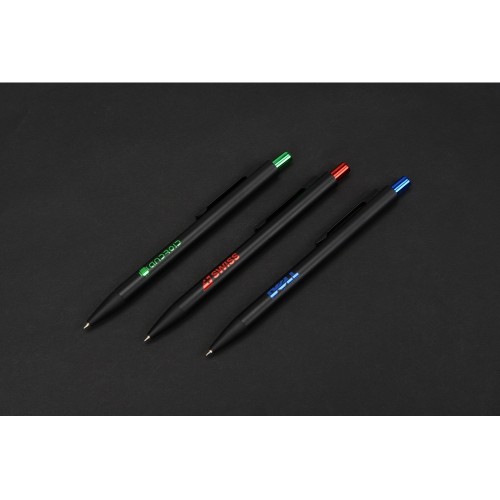 Ручка металлическая шариковая «Blaze» с цветным зеркальным слоем, черный/красный