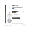 Ручка шариковая автоматическая BrunoVisconti® "PALERMO" цвет корпуса серый, soft-touch, 0.7 мм