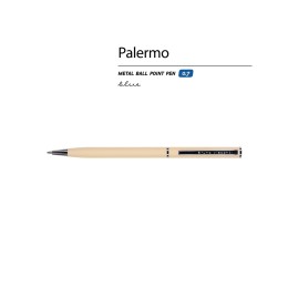 Ручка шариковая автоматическая BrunoVisconti® "PALERMO" цвет корпуса пудровый, soft-touch, 0.7 мм