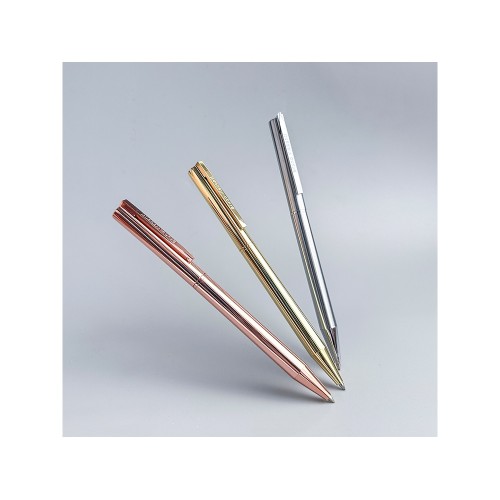 Ручка металлическая шариковая "Bergamo", розовое золото