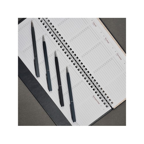 Ручка шариковая автоматическая BrunoVisconti® "PALERMO" цвет корпуса черный, soft-touch, 0.7 мм