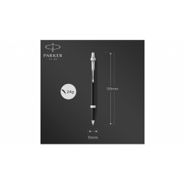 Шариковая ручка Parker IM Mat Black CT лак матовый, стержень: M, цвет чернил: blue, в подарочной упаковке.