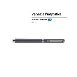 Ручка металлическая шариковая "Venezia Pragmatico" софт-тач, серый