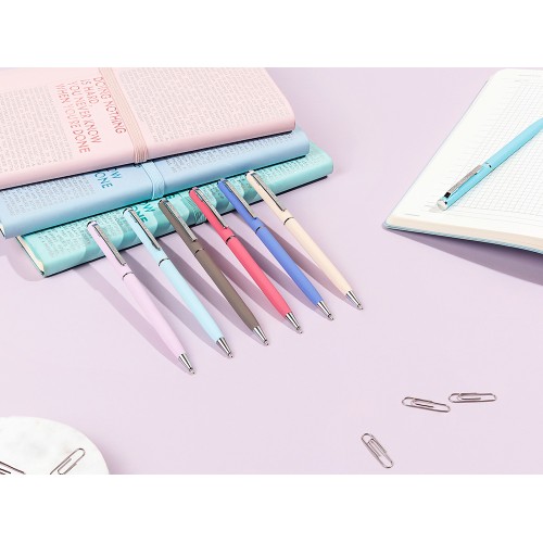 Ручка шариковая автоматическая BrunoVisconti® "PALERMO" цвет корпуса сиреневый, soft-touch, 0.7 мм