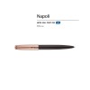 Ручка металлическая шариковая "Napoli", коричневый/розовое золото