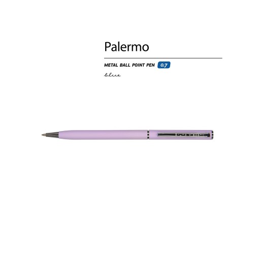 Ручка шариковая автоматическая BrunoVisconti® "PALERMO" цвет корпуса сиреневый, soft-touch, 0.7 мм