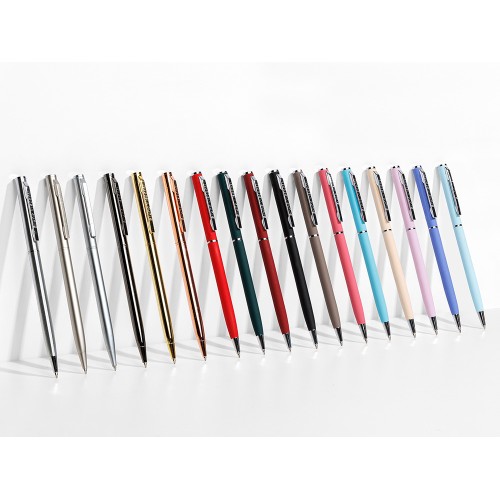 Ручка шариковая автоматическая BrunoVisconti® "PALERMO" цвет корпуса фиолетовый, soft-touch, 0.7 мм