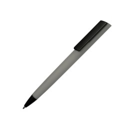 Ручка пластиковая soft-touch шариковая «Taper», серый/черный
