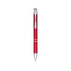 Кнопочная шариковая ручка Moneta из анодированного алюминия, черные чернила, красный