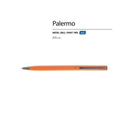 Ручка шариковая автоматическая BrunoVisconti® "PALERMO" цвет корпуса оранжевый, soft-touch, 0.7 мм
