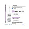 Ручка шариковая автоматическая BrunoVisconti® "PALERMO" цвет корпуса сиреневый, soft-touch, 0.7 мм