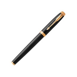 Перьевая ручка Parker IM Premium Black GT, перо: F, цвет чернил: blue, в подарочной упаковке.