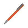 Ручка металлическая шариковая "Insomnia" софт-тач с зеркальным слоем, оранжевая с серым