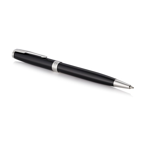 Ручка шариковая «Parker Sonnet Core Black Lacquer CT», черный/серебристый