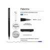 Ручка шариковая автоматическая BrunoVisconti® "PALERMO" цвет корпуса черный, soft-touch, 0.7 мм