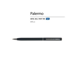 Ручка шариковая автоматическая BrunoVisconti® "PALERMO" цвет корпуса сине-черный, soft-touch, 0.7 мм