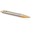 Шариковая ручка Parker IM Premium Warm Silver (grey)  GT, стержень: M, цвет чернил: blue, в подарочной упаковке.