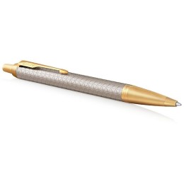 Шариковая ручка Parker IM Premium Warm Silver (grey)  GT, стержень: M, цвет чернил: blue, в подарочной упаковке.