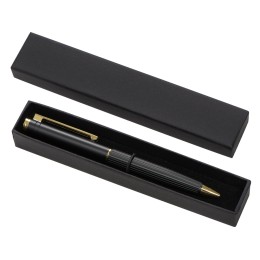 Шариковая металлическая ручка с золотистым слоем "Monarch Gold", черная