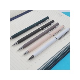 Ручка шариковая автоматическая BrunoVisconti® "PALERMO" цвет корпуса серый, soft-touch, 0.7 мм