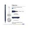 Ручка шариковая автоматическая BrunoVisconti® "PALERMO" цвет корпуса темно-синий, soft-touch, 0.7 мм