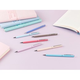 Ручка шариковая автоматическая BrunoVisconti® "PALERMO" цвет корпуса сиреневый, soft-touch, 0.7 мм