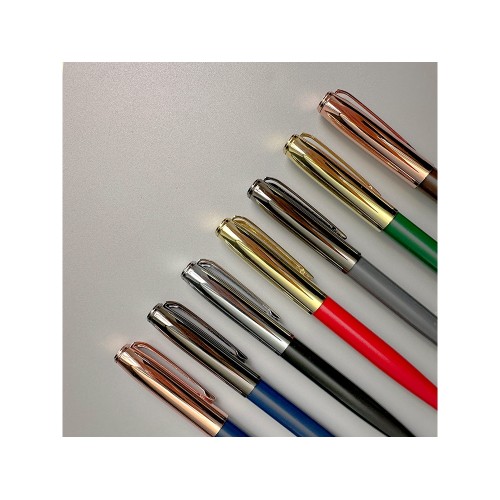 Ручка металлическая шариковая "Napoli", зеленый/золотистый