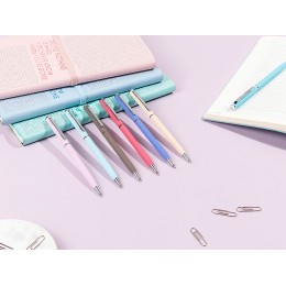 Ручка шариковая автоматическая BrunoVisconti® "PALERMO" цвет корпуса голубой, soft-touch, 0.7 мм