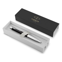 Ручка шариковая Parker модель Urban Muted Black CT в футляре, черный/серебристый