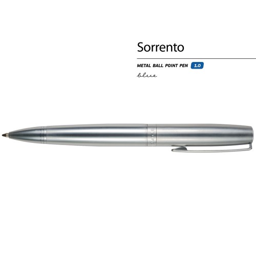 Ручка металлическая шариковая  "Sorrento", серебристый