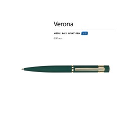 Ручка металлическая шариковая "Verona", софт-тач, 1.0 мм, зеленый
