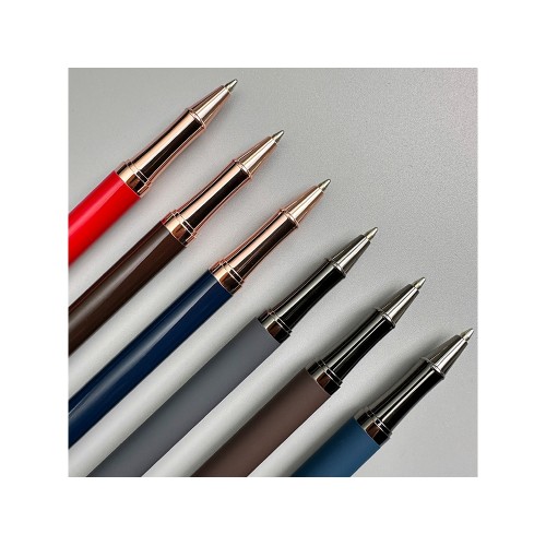 Ручка металлическая шариковая "Venezia Pragmatico" софт-тач, серый