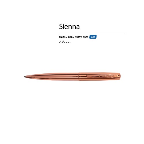 Ручка металлическая шариковая "Sienna", розовое золото