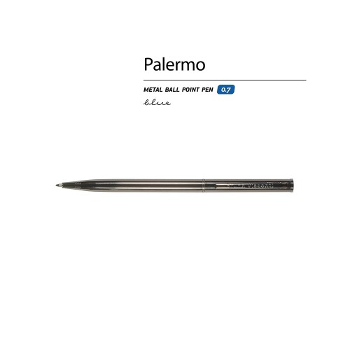 Ручка шариковая автоматическая BrunoVisconti® "PALERMO" цвет корпуса вороненая сталь, 0.7 мм