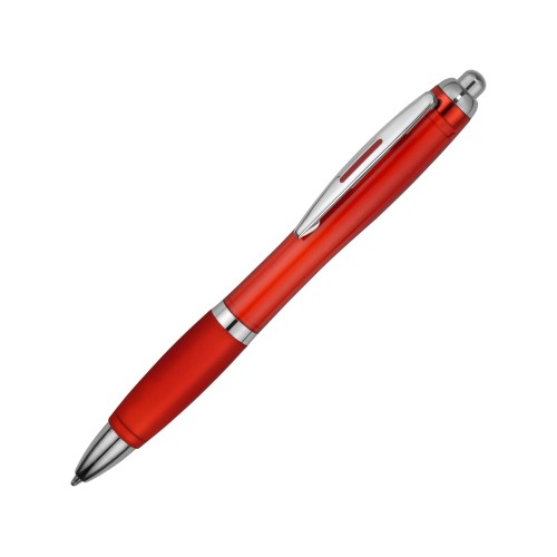 Ручка пластиковая шариковая "Nash", красный, синие чернила