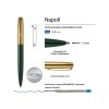 Ручка металлическая шариковая "Napoli", зеленый/золотистый