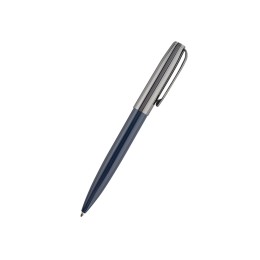 Ручка металлическая шариковая "Napoli", синий/вороненая сталь