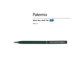 Ручка шариковая автоматическая BrunoVisconti® "PALERMO" цвет корпуса зеленый, soft-touch, 0.7 мм