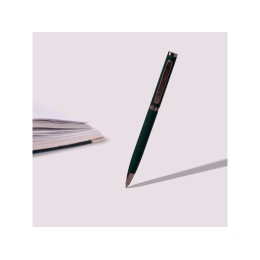 Ручка "Firenze" шариковая автоматическая софт-тач, зеленая