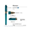 Ручка пластиковая шариковая «Monaco», 0,5мм, синие чернила, морская волна