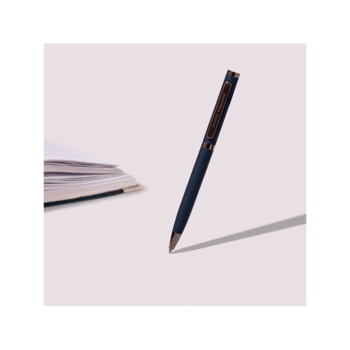 Ручка "Firenze" шариковая автоматическая софт-тач, синяя