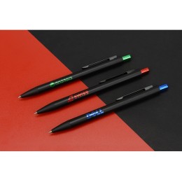Ручка металлическая шариковая «Blaze» с цветным зеркальным слоем, черный/зеленое яблоко