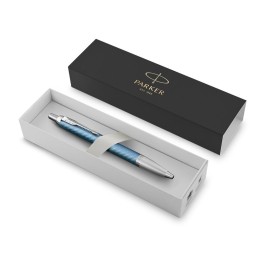 Шариковая ручка Parker IM Premium K318  Blue Grey CT, стержень: M, цвет чернил: blue, в подарочной упаковке.
