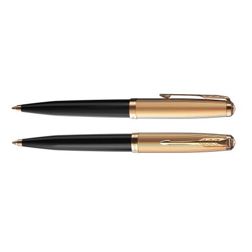 Шариковая ручка Parker 51 DELUXE BLACK GT, стержень: M, цвет чернил: black, в подарочной упаковке.